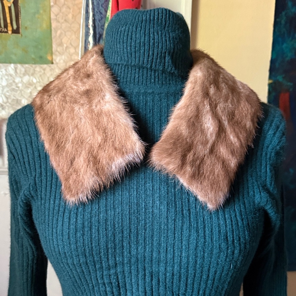 Vintage Fur Sable Collar (structured/removable) for coat 30’s 40’s 50’s 60’s